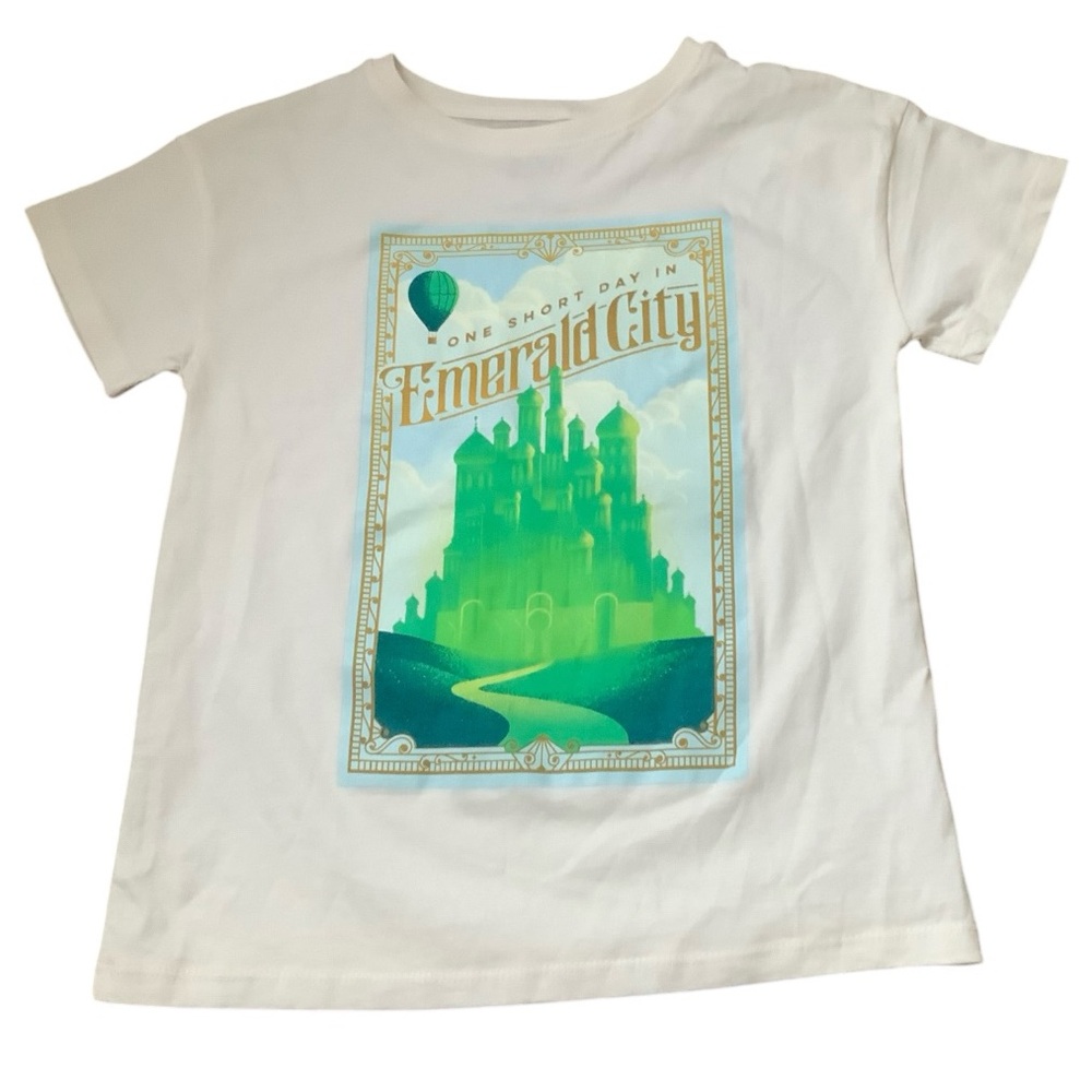 Universal WICKED 100% Cotton T-Shirt Graphic White & Green Women’s Size XS NEW